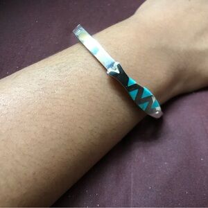 Sterling SilverTurquoise Fish Bangle Bracelet